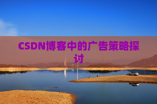 CSDN博客中的广告策略探讨 CSDN博客中的广告策略探讨
